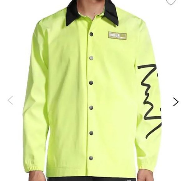PUMA NEON FRANCHISE COACH JACKET MENS SMALL NEW - Picture 1 of 11